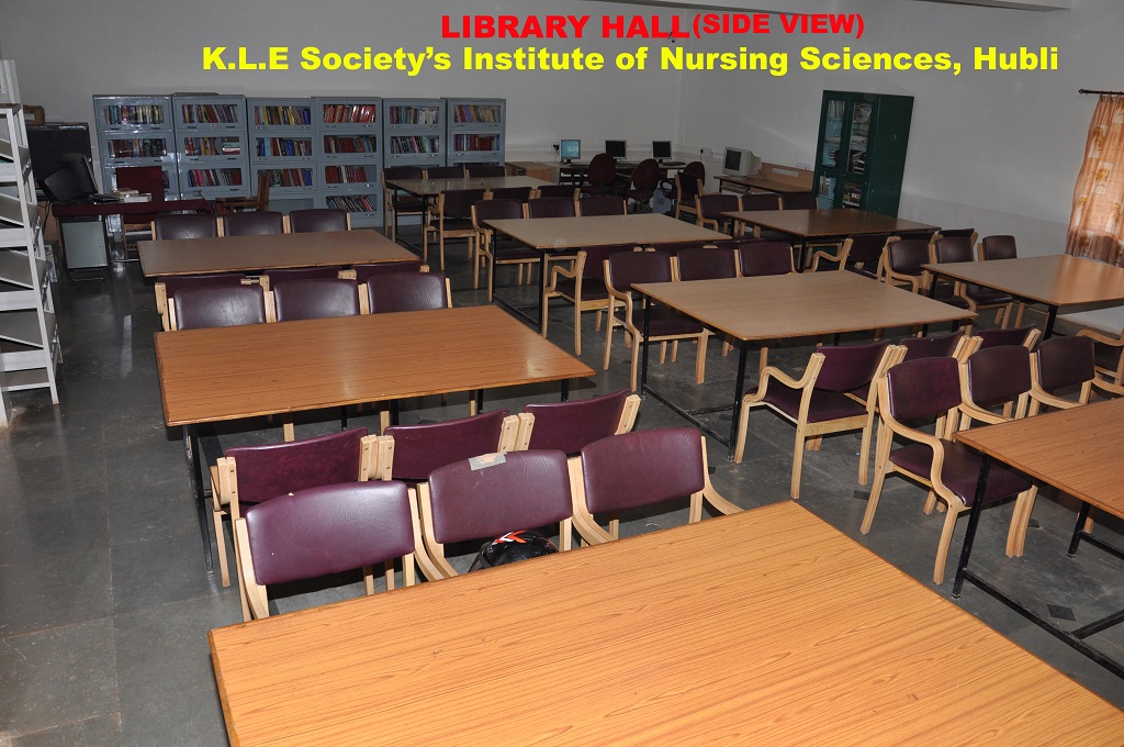 Library facilities at kle nursing college